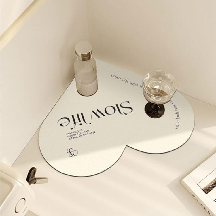 【樂購購】愛心造型吸水防滑瀝水墊