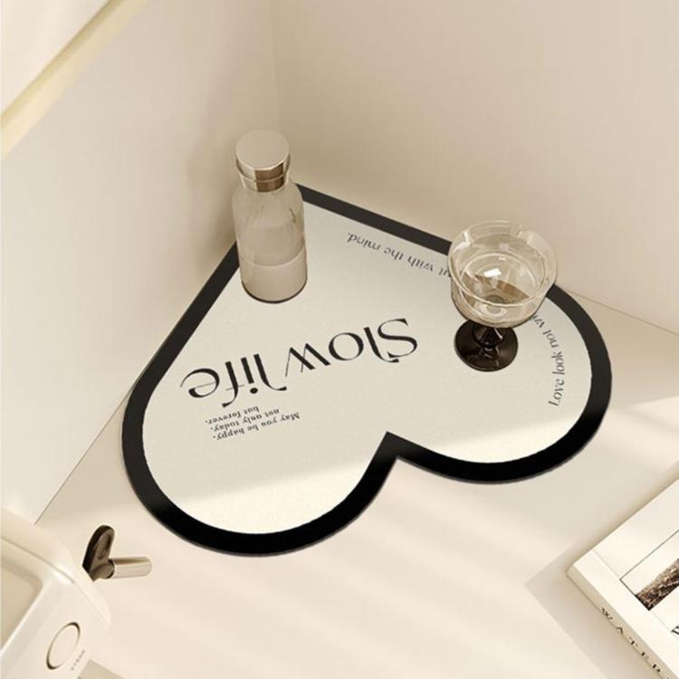 【樂購購】愛心造型吸水防滑瀝水墊