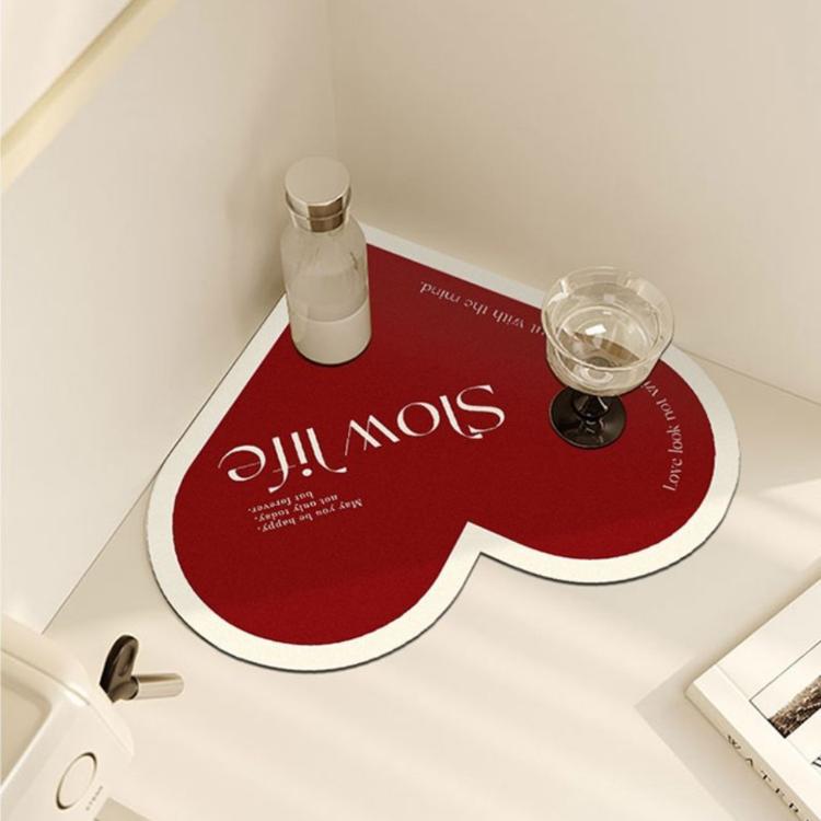 【樂購購】愛心造型吸水防滑瀝水墊