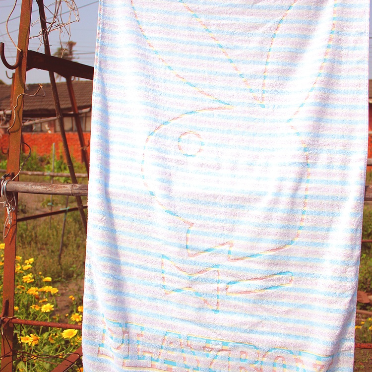 PLAY BOY彩虹條紋浴巾360-7