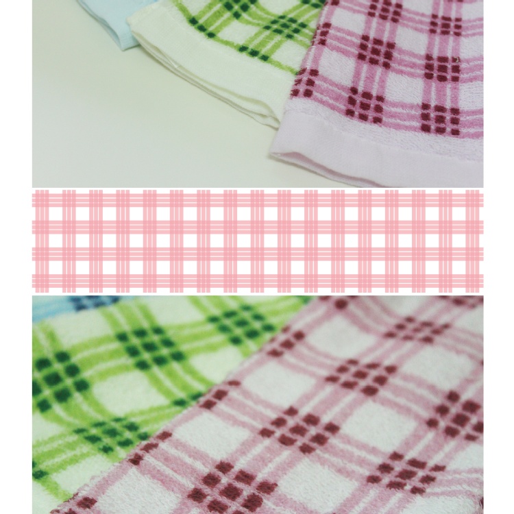 【三葉棉織廠】溫馨家用可愛格子熊毛巾-6入