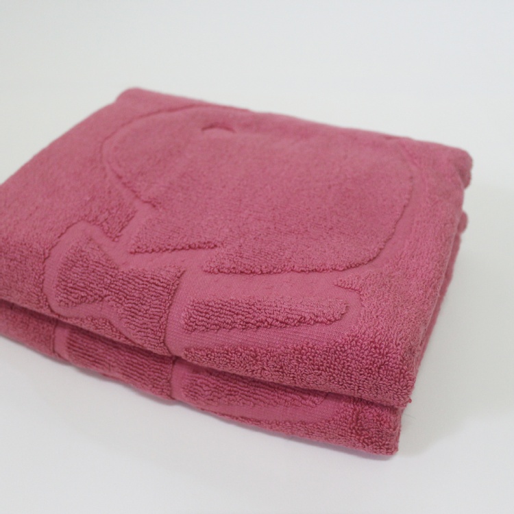 高級PLAY BOY枕頭巾 - [顏色淺紅]