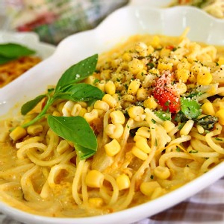 南瓜黃醬田園蔬菜義大利麵