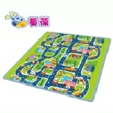 萬用地墊/嬰兒爬行墊/遊戲墊/保潔墊/歡樂城市〈附收納袋〉 室內戶外都可使用，方便攜帶，無毒安全又好 蔓葆嬰兒爬行墊