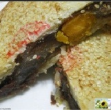 紅豆麻糬肉脯蛋黃大餅 大 透明袋裝