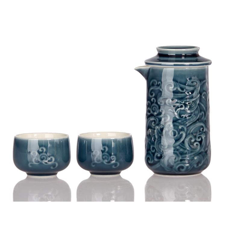 【乾唐軒活瓷】祥龍獻瑞泡茶器 4色任選 附精美禮盒