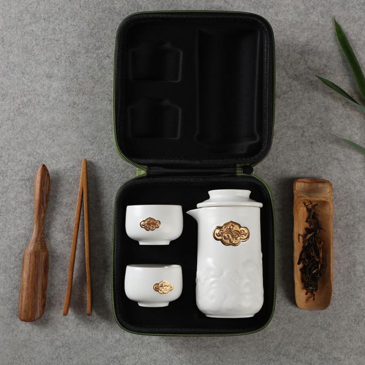 【乾唐軒活瓷】祥雲如意泡茶器-鎏金 3色任選 附精美禮盒