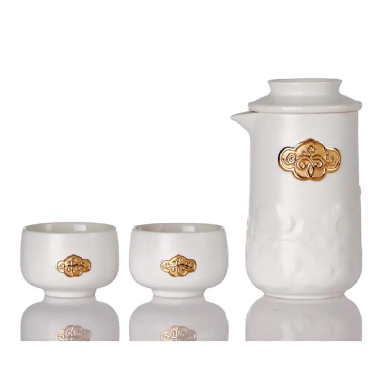 【乾唐軒活瓷】祥雲如意泡茶器-鎏金 3色任選 附精美禮盒