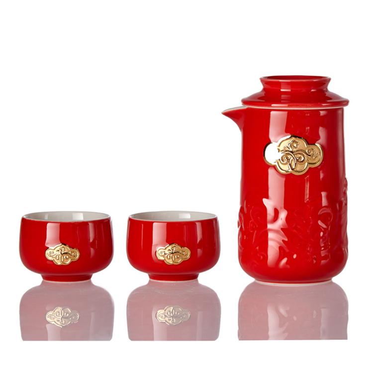 【乾唐軒活瓷】祥雲如意泡茶器-鎏金 3色任選 附精美禮盒