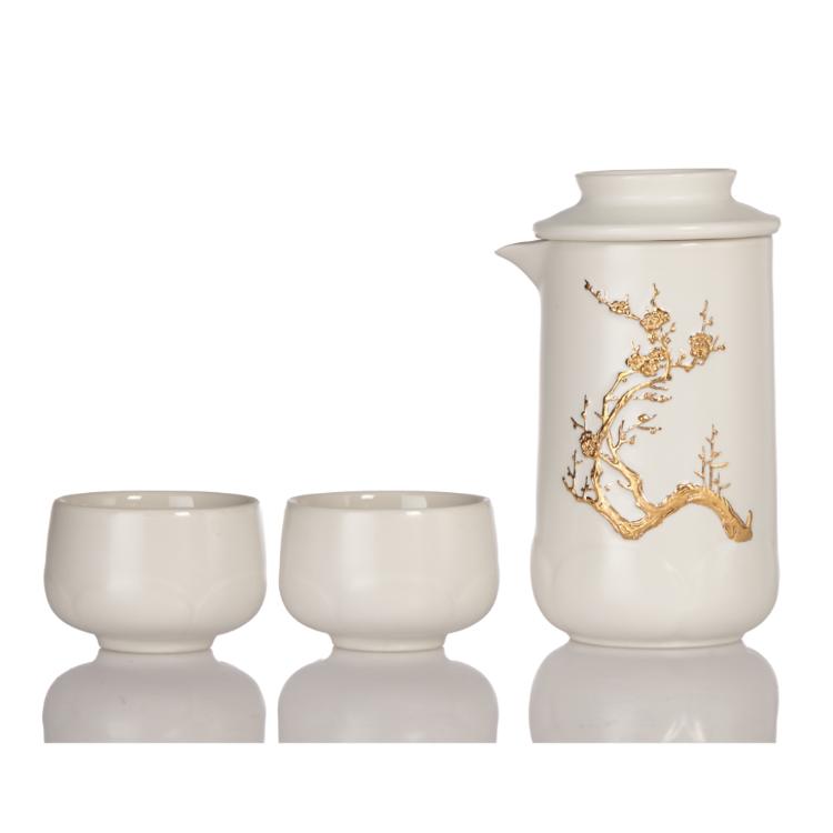 【乾唐軒活瓷】梅香泡茶器-鎏金 3色任選 附精美禮盒