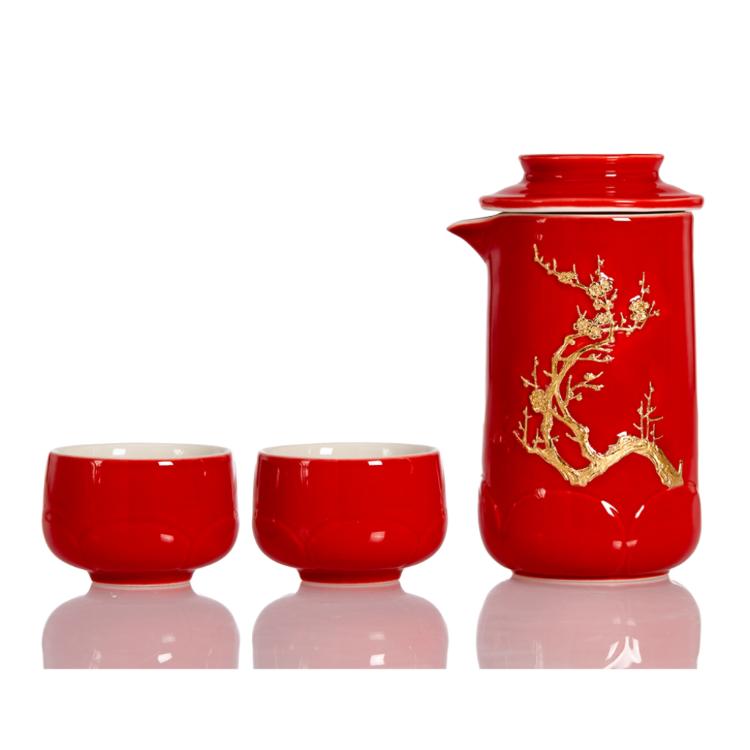 【乾唐軒活瓷】梅香泡茶器-鎏金 3色任選 附精美禮盒