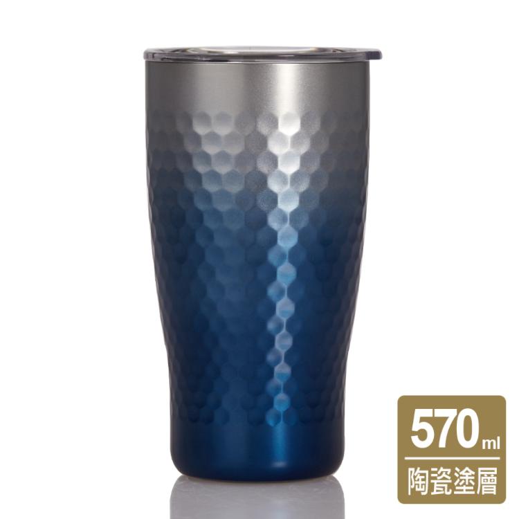 【乾唐軒活瓷】金石隨手杯 - 雙層不銹鋼3色任選 附精美禮盒提袋