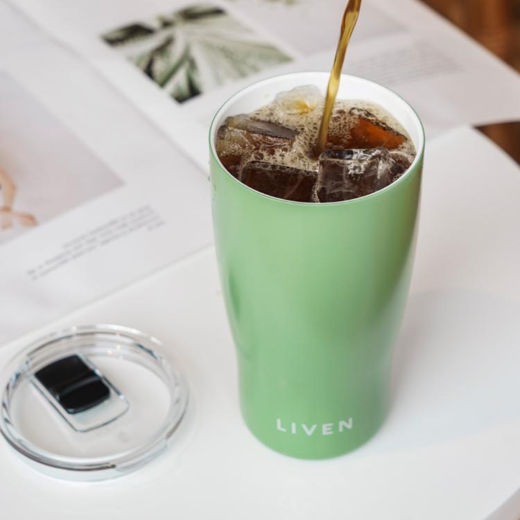 【乾唐軒活瓷】躍動隨手杯 - 雙層不銹鋼5色任選 附精美禮盒提袋