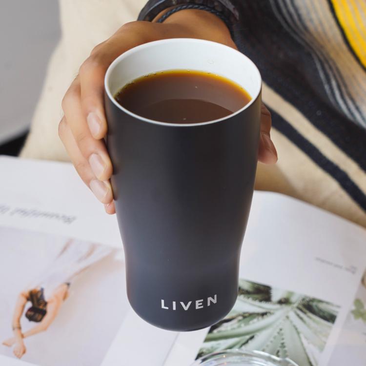 【乾唐軒活瓷】躍動隨手杯 - 雙層不銹鋼5色任選 附精美禮盒提袋