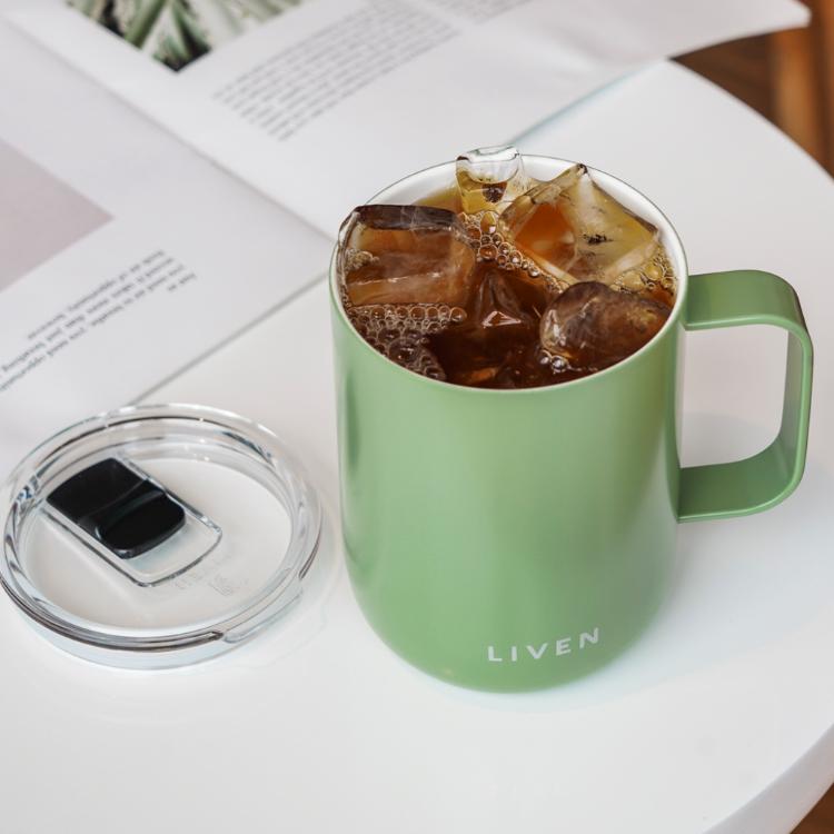 【乾唐軒活瓷】躍動馬克杯 - 雙層不銹鋼4色任選 附精美禮盒提袋