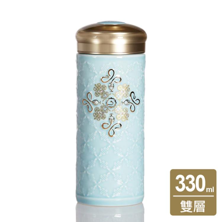 【乾唐軒活瓷】福來運轉隨身杯 - 雙層 5色任選 附精美禮盒