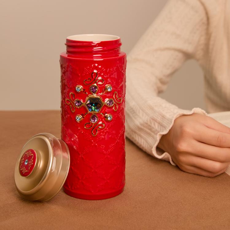 【乾唐軒活瓷】吉星福來運轉隨身杯 - 雙層 4色任選 附精美禮盒