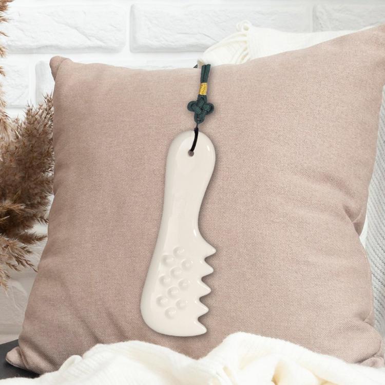 【乾唐軒活瓷】活瓷按摩活力梳 - 白釉 附精美禮盒