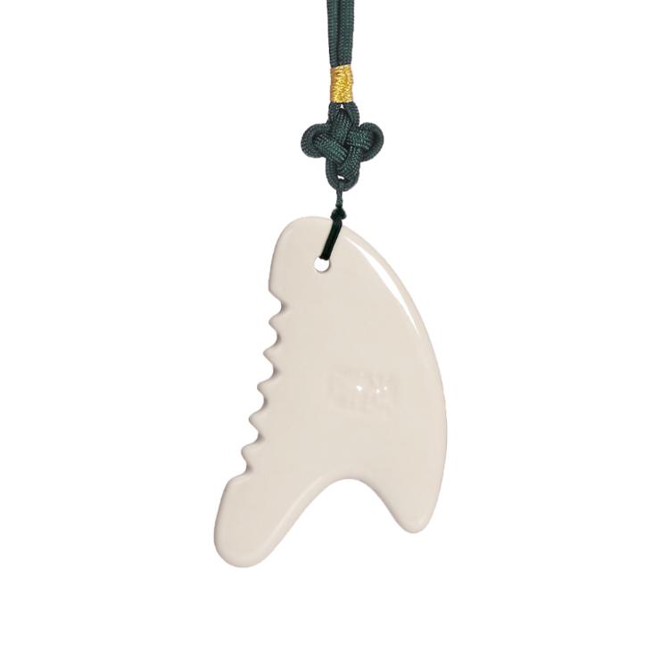 【乾唐軒活瓷】小魚形活瓷按摩梳 - 白釉 附精美禮盒