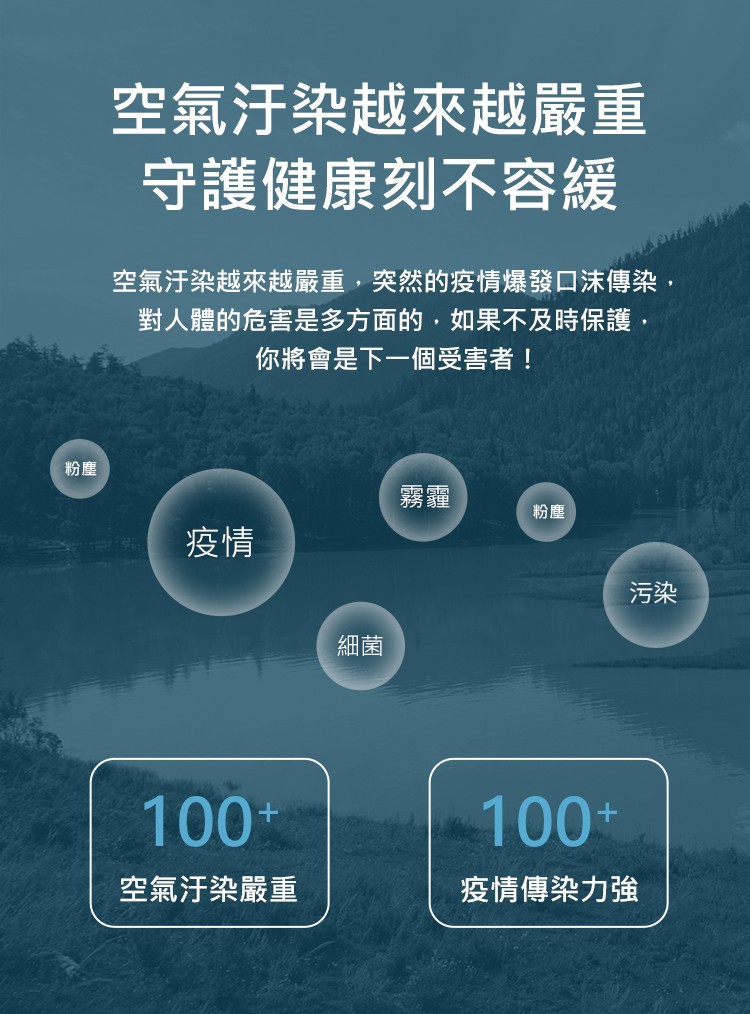 空氣汙染越來越嚴重，守護健康刻不容緩，空氣汙染越來越嚴重,突然的疫情爆發口沫傳染,對人體的危害是多方面的,如果不及時保護,你將會是下一個受害者!空氣汙染嚴重，疫情傳染力強。