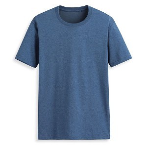 竹節棉V領短袖T恤-男 - lativ