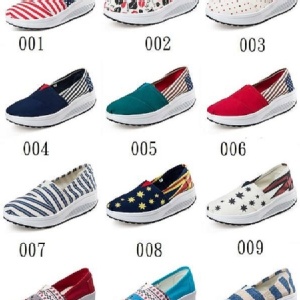 團購熱賣款 透氣帆布懶人休閒鞋/厚底鞋-2