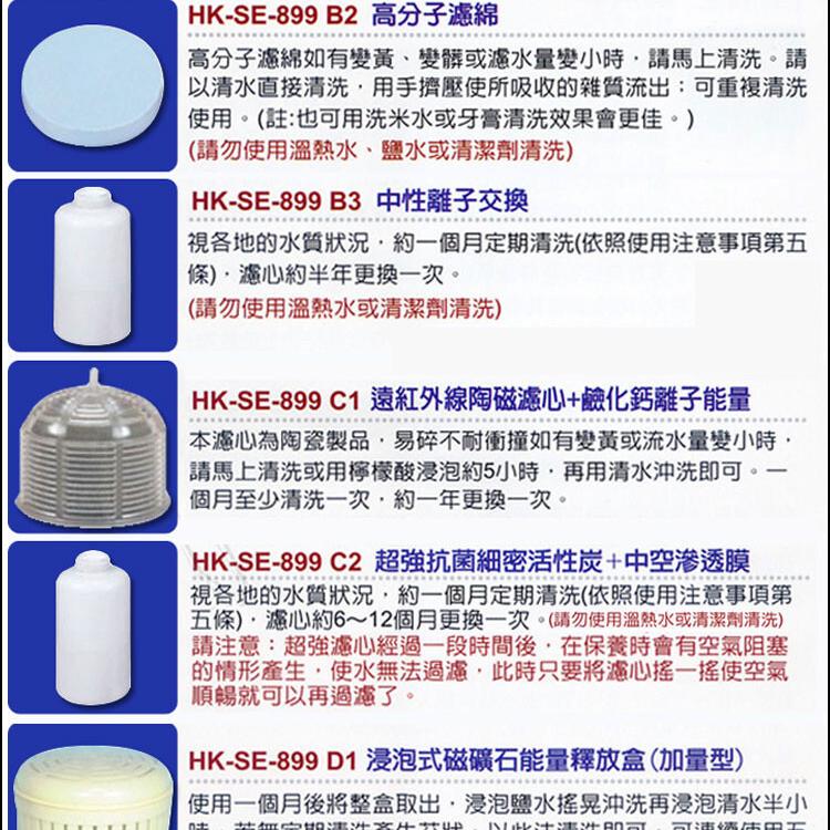 【貴夫人】造水機濾心組(中層橫置短濾心1+下層長濾心1)