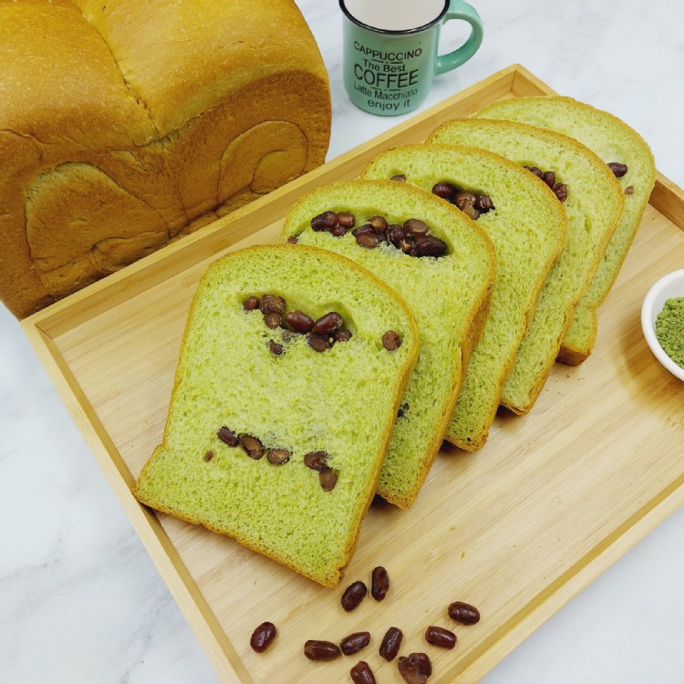 生吐司-抺茶紅豆