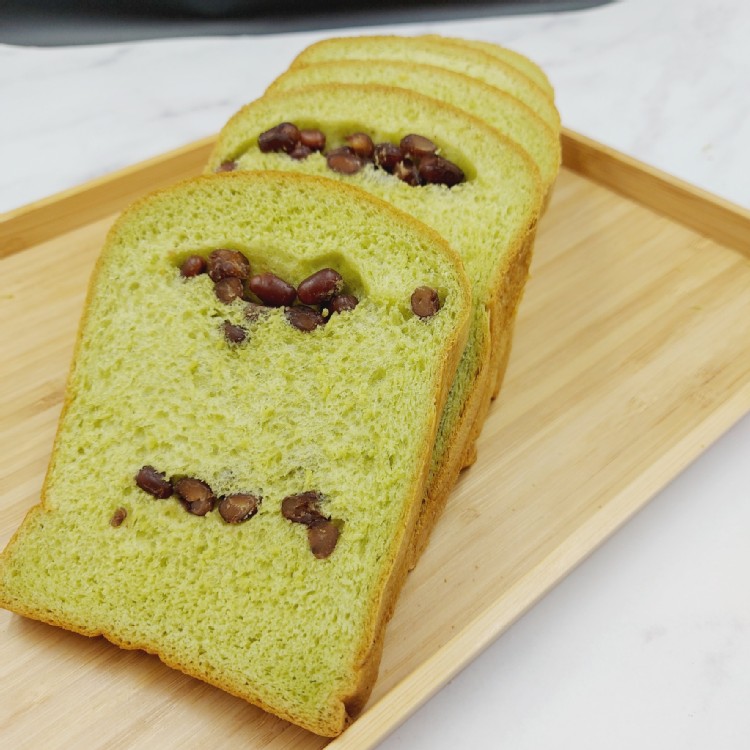 生吐司-抺茶紅豆