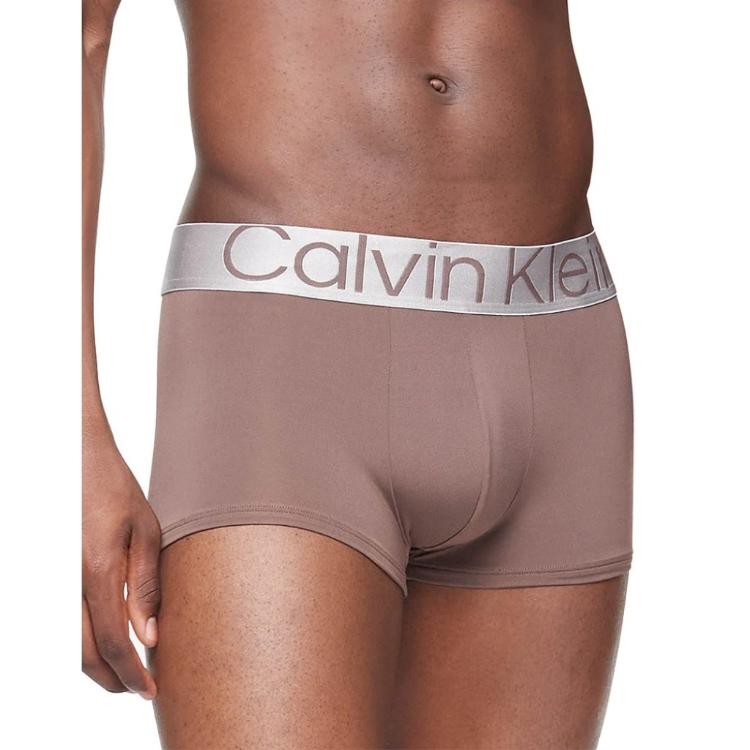 【Calvin Klein】男士內褲 低腰短版 彈性平口四角內褲 3色組盒裝