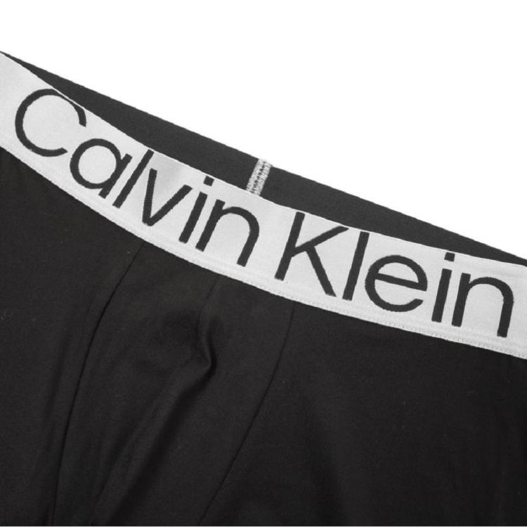 【Calvin Klein】男士內褲 低腰短版 彈性平口四角內褲 3色組盒裝