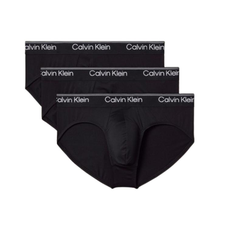 【CALVIN KLEIN】低腰 三件組 男內褲 三角褲(超細纖維彈性款)