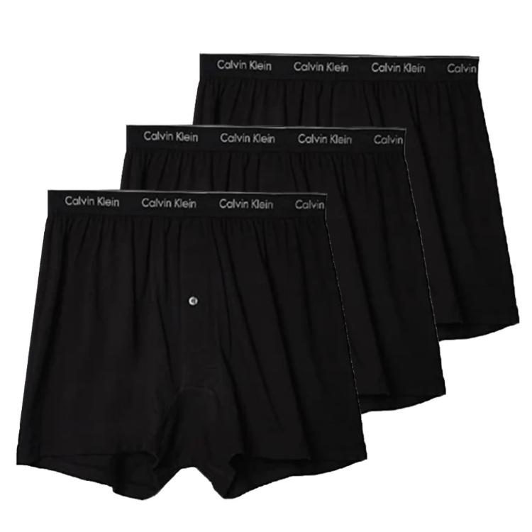 【CALVIN KLEIN】3件組 純棉 四角內褲 前開式鈕扣 內褲 男內褲