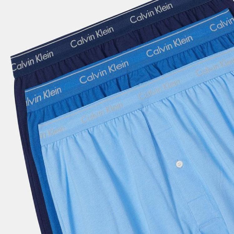 【CALVIN KLEIN】3件組 純棉 四角內褲 前開式鈕扣 內褲 男內褲