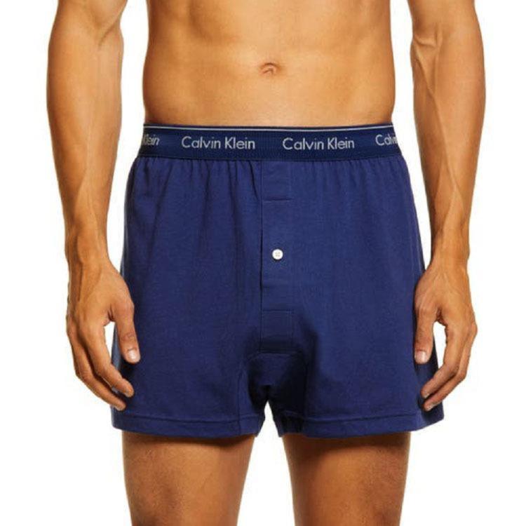 【CALVIN KLEIN】3件組 純棉 四角內褲 前開式鈕扣 內褲 男內褲