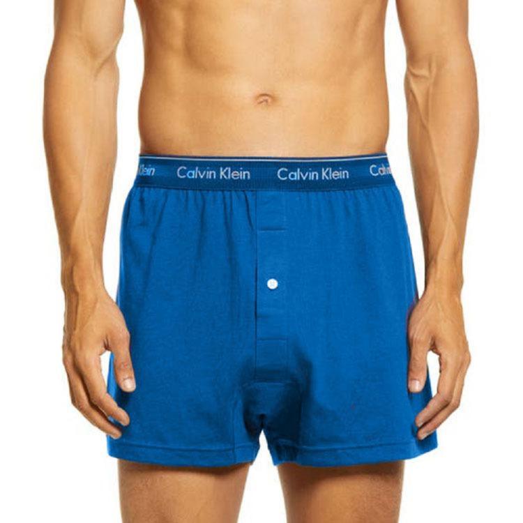 【CALVIN KLEIN】3件組 純棉 四角內褲 前開式鈕扣 內褲 男內褲