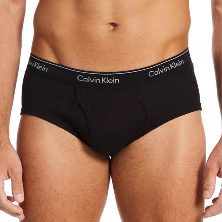 【Calvin Klein】CK 男士經典款 純棉三角內褲 3件組(黑色 舒適 透氣)