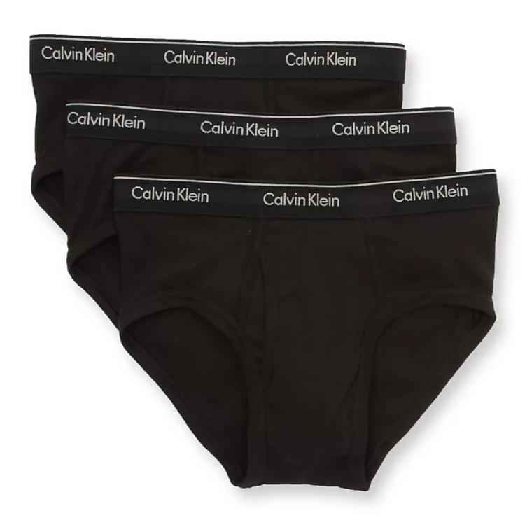 【Calvin Klein】CK 男士經典款 純棉三角內褲 3件組(黑色 舒適 透氣)