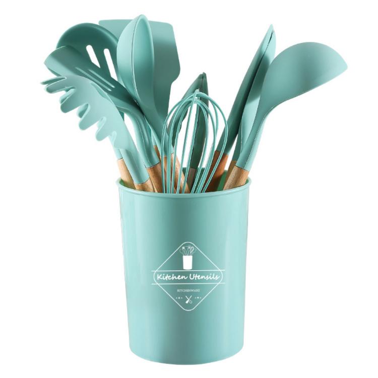 【好物州週上🦊】北歐風矽膠不沾鍋廚具組 【11件帶桶】