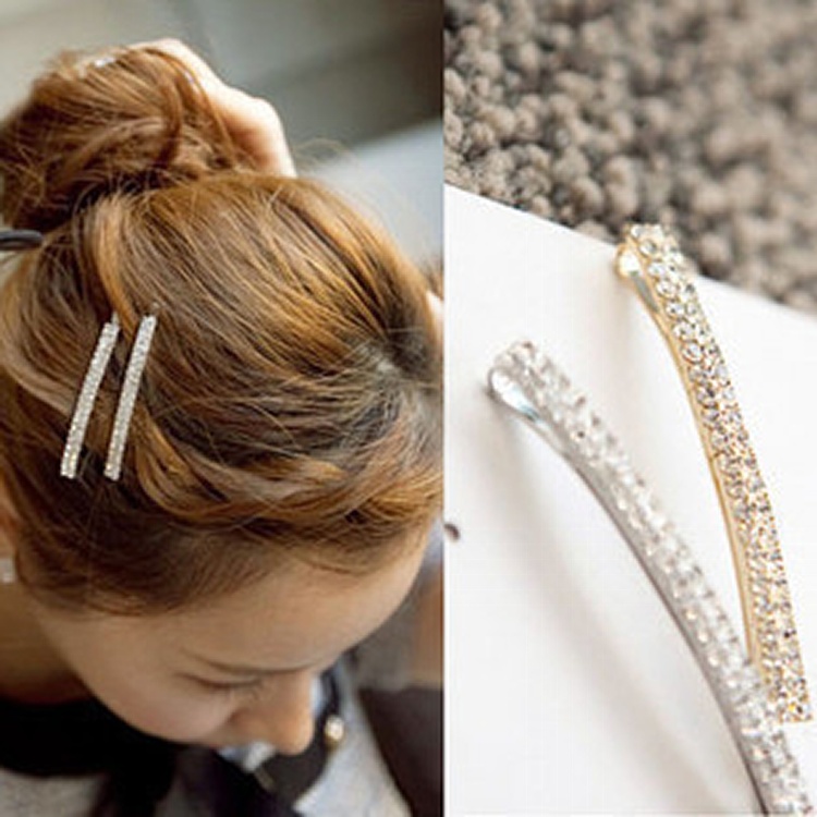 韓國飾品頭飾發飾 韓版正品鑲鑽水鑽一字夾/發夾邊夾水鑽劉海夾-淘寶台灣，萬能的淘