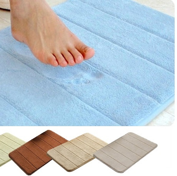 時尚繽紛珊瑚絨吸水記憶地墊/浴室防滑墊/腳踏墊