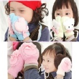 【艾佳】(手套)韓版可愛卡通造型寶寶手套 圖案隨機配唷