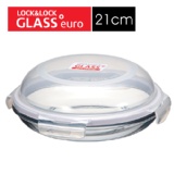 樂扣樂扣第二代耐熱玻璃保鮮盤/烤盤/21CM/白 商品編號：1A01-LLG884