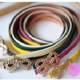 (ttB88)鏤空蝴蝶結糖果色細腰帶