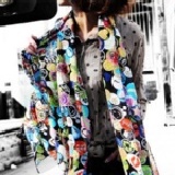 (ttB40)多元素可愛笑臉絲巾 (F0051)