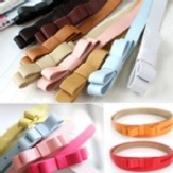 甜美小公主雙層蝴蝶結細皮帶 (A221)