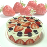 草莓手作乳酪 5吋(蛋奶素可)