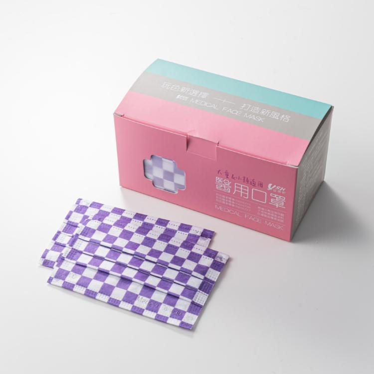 【YSH益勝軒】台灣製大童醫療口罩 (格紋系列)