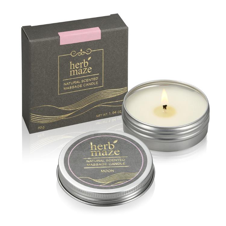 【herbmaze 草繹】天然香氛精油按摩蠟燭55g-二款任選