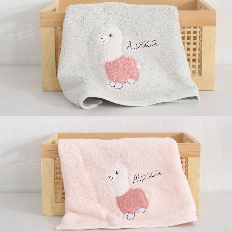 【HKIL-巾專家】可愛羊駝純棉方巾